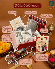 Premium 8 Piece Rakhi Gift Hamper – Silver